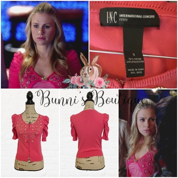 Sookie Stackhouse INC | Pink Jeweled Cardigan Sweater True Blood Sz SP - Picture 6 of 7
